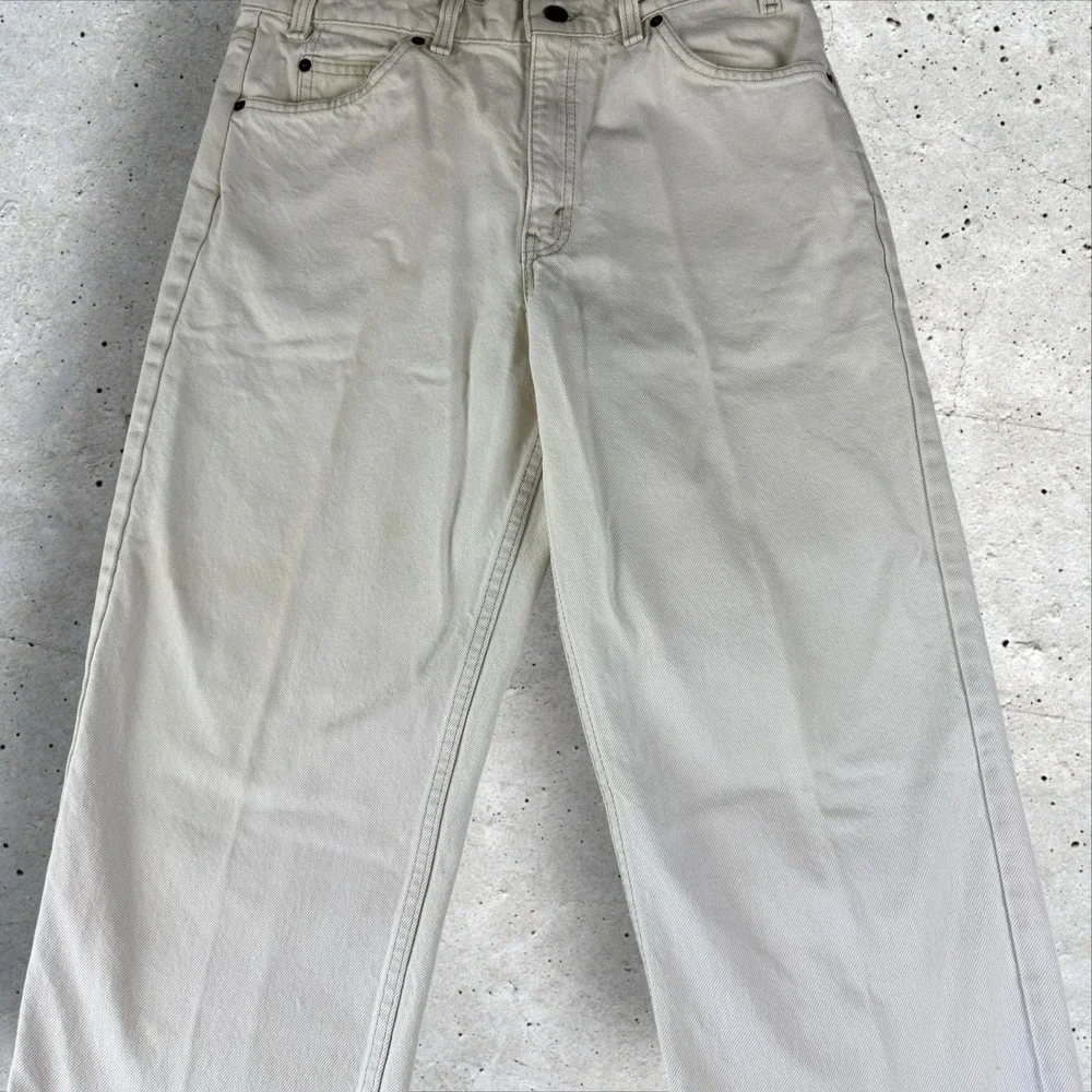 Vintage 90s Levi's‎ 550 Orange Tab Relaxed Taper Fit Jeans Fits 31x34 White USA